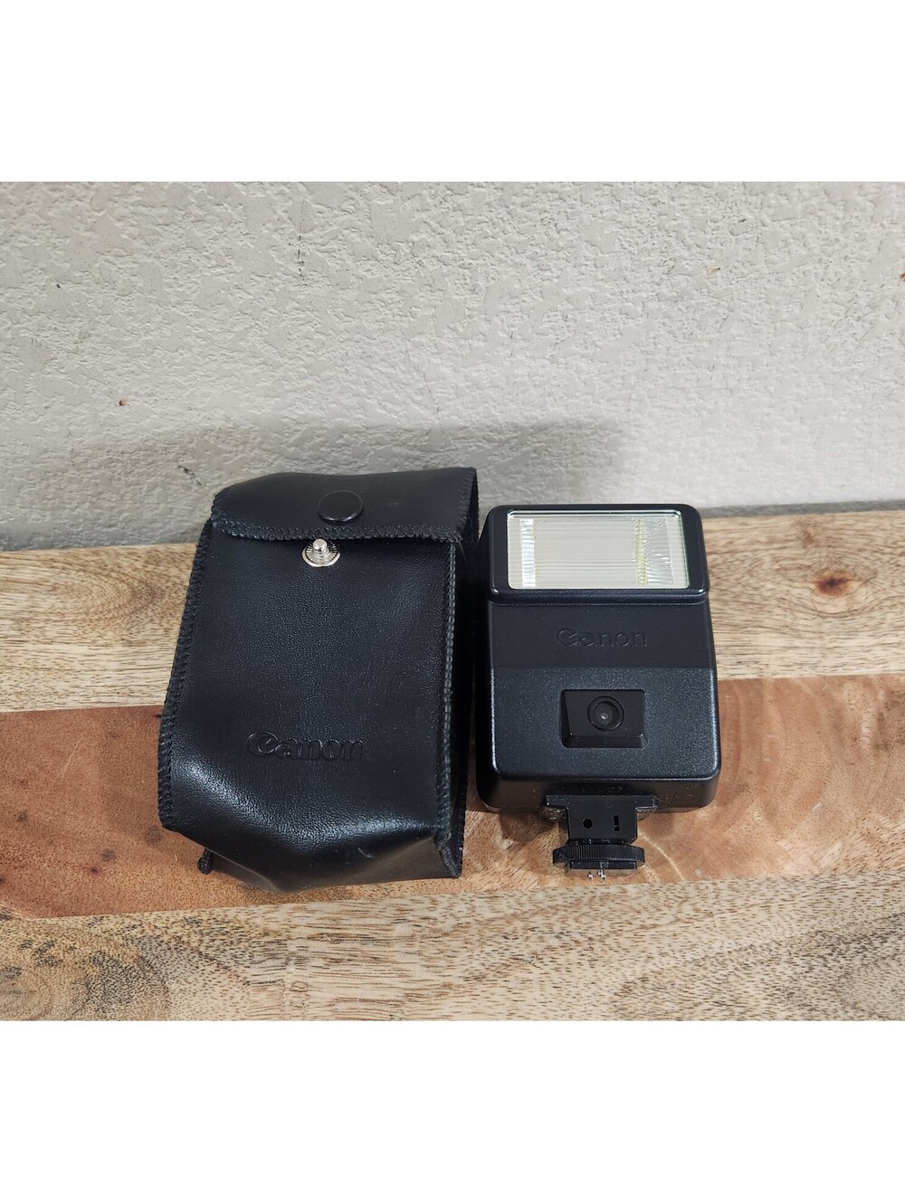 Vtg Canon Camera Speedlite 155A Flash Plug-in Flash AE-1 JAPAN with Case